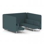 Brixworth 6 Seater Bench Booth With White Legs In X2 Fabric - Polygon Panels And Sofa SF004514