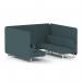 Brixworth 6 Seater Bench Booth With White Legs In X2 Fabric - Polygon Panels And Sofa SF004514