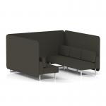 Brixworth 6 Seater Bench Booth With White Legs In Main Line Flax Fabric - Temple Panels And Sofa SF004519