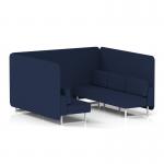 Brixworth 6 Seater Bench Booth With White Legs In Synergy Fabric - Alike Panels And Sofa SF004523