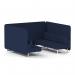 Brixworth 6 Seater Bench Booth With White Legs In Synergy Fabric - Alike Panels And Sofa SF004523
