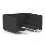 Brixworth 6 Seater Bench Booth With White Legs In Synergy Fabric - Mix Panels And Sofa SF004524