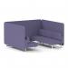 Brixworth 6 Seater Bench Booth With White Legs In Synergy Fabric - Order Panels And Sofa SF004525
