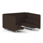 Brixworth 6 Seater Bench Booth With White Legs In Synergy Fabric - Wed Panels And Sofa SF004527
