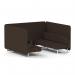 Brixworth 6 Seater Bench Booth With White Legs In Synergy Fabric - Wed Panels And Sofa SF004527