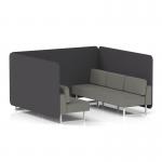 Brixworth 6 Seater Bench Booth With White Legs In X2 Fabric - Arithmetic Panels And Number Sofa SF004540