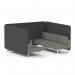 Brixworth 6 Seater Bench Booth With White Legs In X2 Fabric - Arithmetic Panels And Number Sofa SF004540