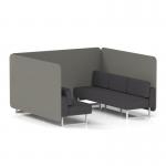 Brixworth 6 Seater Bench Booth With White Legs In X2 Fabric - Number Panels And Arithmetic Sofa SF004543