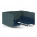 Brixworth 6 Seater Bench Booth With White Legs In X2 Fabric - Polygon Panels And Calculus Sofa SF004544