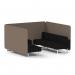 Brixworth 6 Seater Bench Booth With White Legs In X2 Fabric - Theory Panels And Diameter Sofa SF004545