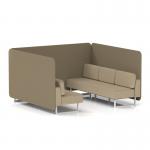 Brixworth 6 Seater Bench Booth With White Legs In Main Line Flax Fabric - Bank Panels And Upminster Sofa SF004546
