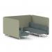 Brixworth 6 Seater Bench Booth With White Legs In Main Line Flax Fabric - Newbury Panels And Westminster Sofa SF004548