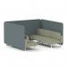 Brixworth 6 Seater Bench Booth With White Legs In Main Line Flax Fabric - Westminster Panels And Newbury Sofa SF004551