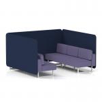 Brixworth 6 Seater Bench Booth With White Legs In Synergy Fabric - Alike Panels And Order Sofa SF004553