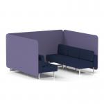 Brixworth 6 Seater Bench Booth With White Legs In Synergy Fabric - Order Panels And Alike Sofa SF004555
