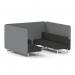 Brixworth 6 Seater Bench Booth With White Legs In Synergy Fabric - Partner Panels And Mix Sofa SF004556