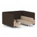 Brixworth 6 Seater Bench Booth With White Legs In Synergy Fabric - Wed Panels And Affix Sofa SF004557