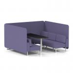 Brixworth 6 Seater Bench Booth With White Legs And Black Table With White Leg In Synergy Fabric - Order Panels And Sofa SF004585