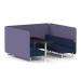Brixworth 6 Seater Bench Booth With White Legs And Black Table With White Leg In Synergy Fabric - Order Panels And Alike Sofa SF004615