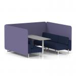 Brixworth 6 Seater Bench Booth With White Legs And Grey Table With White Leg In Synergy Fabric - Order Panels And Alike Sofa SF004675