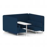 Brixworth 6 Seater Bench Booth With White Legs And White Table With White Leg In X2 Fabric - Calculus Panels And Sofa SF004691