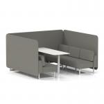 Brixworth 6 Seater Bench Booth With White Legs And White Table With White Leg In X2 Fabric - Number Panels And Sofa SF004693