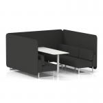Brixworth 6 Seater Bench Booth With White Legs And White Table With White Leg In Synergy Fabric - Mix Panels And Sofa SF004704
