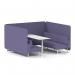 Brixworth 6 Seater Bench Booth With White Legs And White Table With White Leg In Synergy Fabric - Order Panels And Sofa SF004705