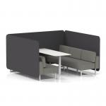 Brixworth 6 Seater Bench Booth With White Legs And White Table With White Leg In X2 Fabric - Arithmetic Panels And Number Sofa SF004720