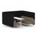 Brixworth 6 Seater Bench Booth With White Legs And White Table With White Leg In X2 Fabric - Diameter Panels And Theory Sofa SF004722