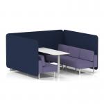 Brixworth 6 Seater Bench Booth With White Legs And White Table With White Leg In Synergy Fabric - Alike Panels And Order Sofa SF004733