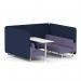 Brixworth 6 Seater Bench Booth With White Legs And White Table With White Leg In Synergy Fabric - Alike Panels And Order Sofa SF004733
