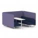 Brixworth 6 Seater Bench Booth With White Legs And White Table With White Leg In Synergy Fabric - Order Panels And Alike Sofa SF004735