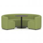 Mawsley Modular Seating Set Circular Booth Low Back With Black Table in Era - Endurance SF004978