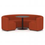 Mawsley Modular Seating Set Circular Booth Low Back With Black Table in Era - Experience SF004979