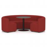 Mawsley Modular Seating Set Circular Booth Low Back With Black Table in Era - Extent SF004980