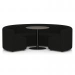 Mawsley Modular Seating Set Circular Booth Low Back With Black Table in Era - Forward SF004981