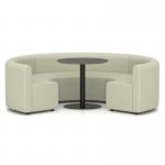 Mawsley Modular Seating Set Circular Booth Low Back With Black Table in Era - Futurist SF004982