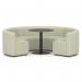 Mawsley Modular Seating Set Circular Booth Low Back With Black Table in Era - Futurist SF004982