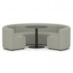 Mawsley Modular Seating Set Circular Booth Low Back With Black Table in Era - Generation SF004983