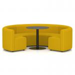Mawsley Modular Seating Set Circular Booth Low Back With Black Table in Era - Occasion SF004984