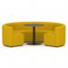 Mawsley Modular Seating Set Circular Booth Low Back With Black Table in Era - Occasion SF004984
