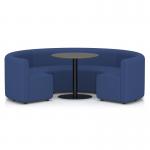 Mawsley Modular Seating Set Circular Booth Low Back With Black Table in Era - Perennial SF004985
