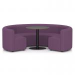 Mawsley Modular Seating Set Circular Booth Low Back With Black Table in Era - Prime SF004986