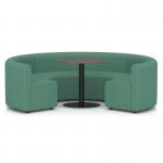 Mawsley Modular Seating Set Circular Booth Low Back With Black Table in Era - Rest SF004987
