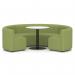 Mawsley Modular Seating Set Circular Booth Low Back With White Table in Era - Endurance SF004988