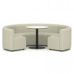 Mawsley Modular Seating Set Circular Booth Low Back With White Table in Era - Futurist SF004992