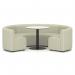 Mawsley Modular Seating Set Circular Booth Low Back With White Table in Era - Futurist SF004992