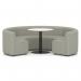 Mawsley Modular Seating Set Circular Booth Low Back With White Table in Era - Generation SF004993