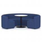 Mawsley Modular Seating Set Circular Booth Low Back With White Table in Era - Perennial SF004995